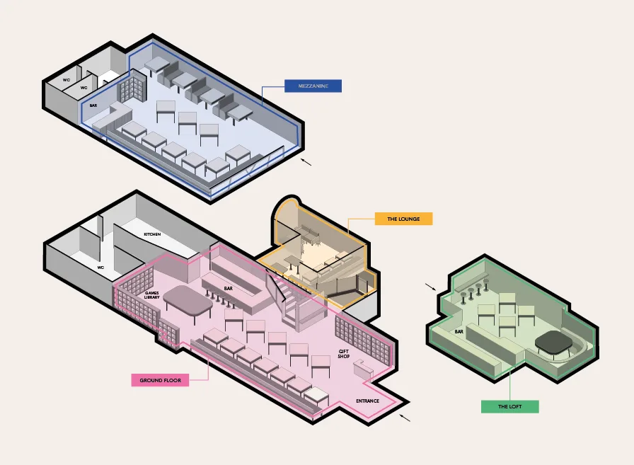 Waterloo Floorplan at Draughts London / Waterloo Restaurants
