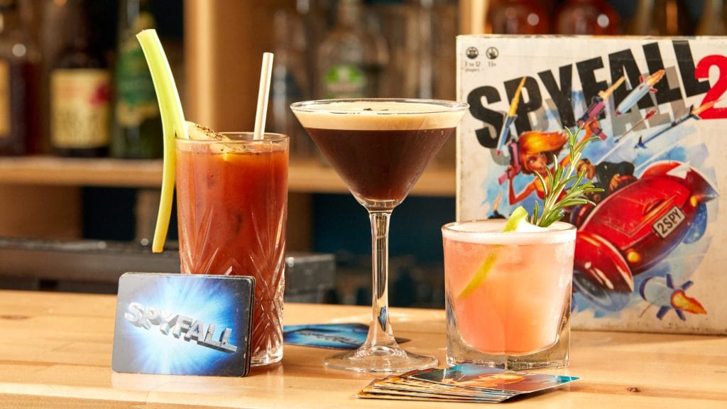 Cocktails and SpyFall Game at Draughts London Restaurant Waterloo and Hackney