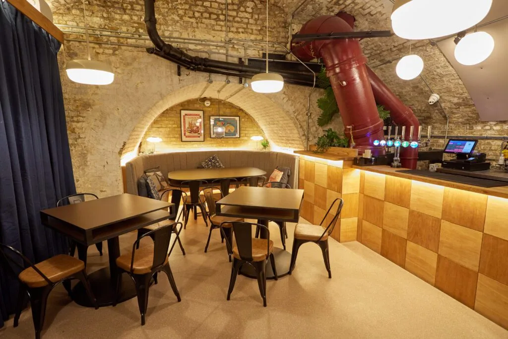 Loft Seating at Draughts London / Waterloo and Hackney Restaurants