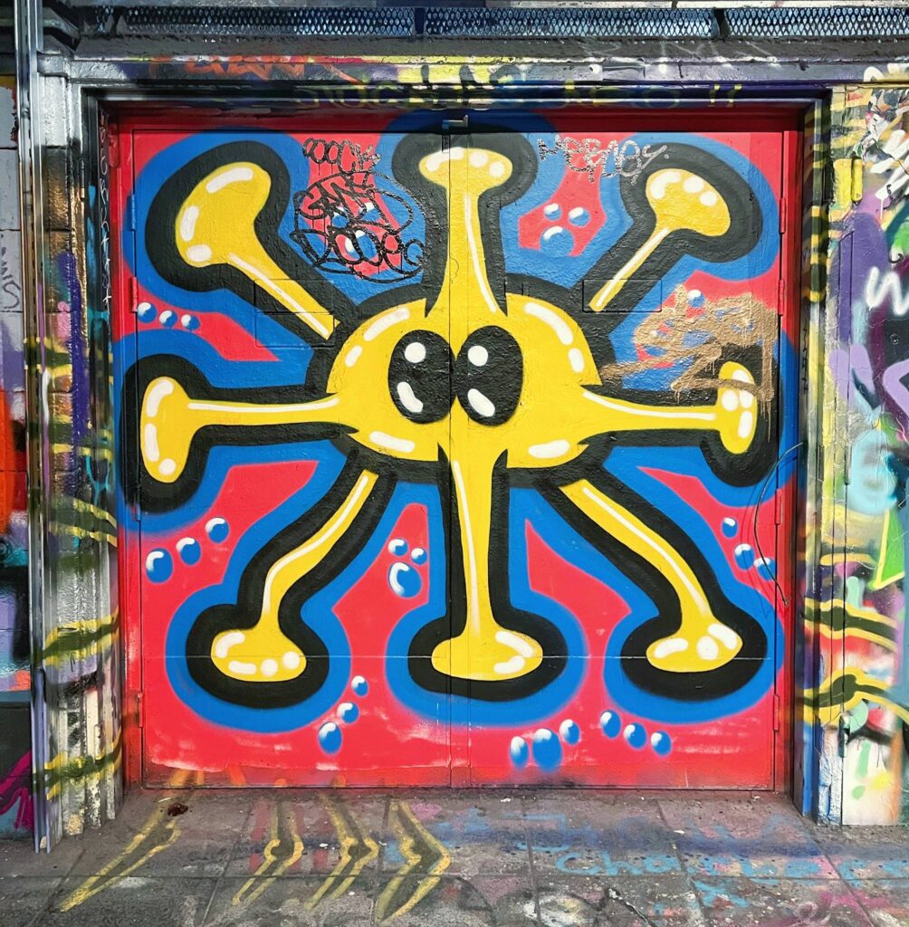 Max the virus Leake Street Graffiti London