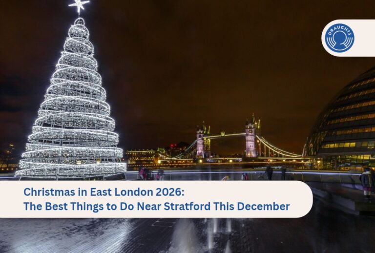 Christmas in east London at Draughts, Queen Elizabeth Olympic Park